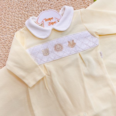 Saída de Maternidade Tricotil (Tricot 100% Algodão) - Amarelo Safari